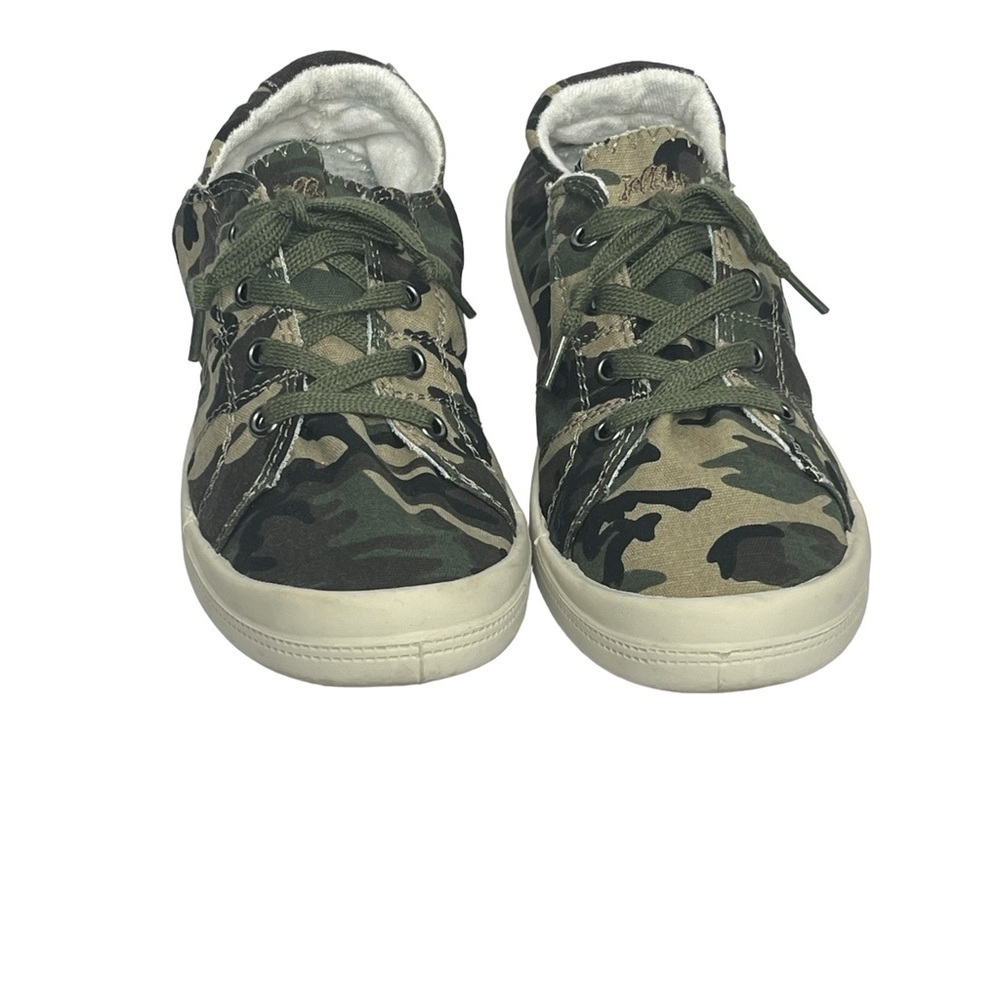 Jellypop Womens Green Shoes Camo Round‎ Toe Low Top Lace Up Sneaker Size 9.5 M - Picture 2 of 8